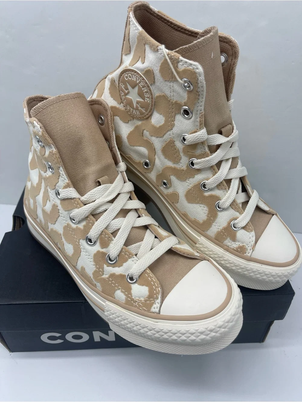 Converse WMNS CTAS EVA LIFT HI EGRET/WARM QUARRY/EGRET A11112C Platform Sneakers